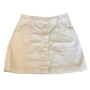 Forever 21 Corduroy Skirt Sz S Cream Color